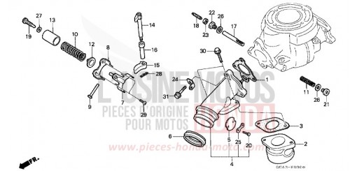COLLECTEUR D'ECHAPPEMENT CR80RF de 1985